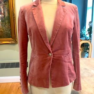 Rose Pink Velvet Blazer